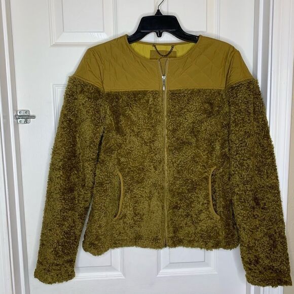Prana Gold Women’s Hood Lux Jacket Teddy Bear - Picture 1 of 7
